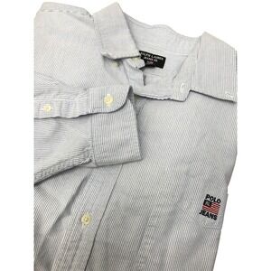 Ralph Lauren Jeans Co. Vintage 90s Mens XL Striped Oxford Button Down Shirt